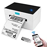 Bluetooth Shipping Label Printer, Wireless Thermal Label Printer Compatible with Android, iPhone, iPad, Windows&Mac, 160mm/s High-Speed Thermal Label Maker 4x6 Printer Work with Shopify Ebay USPS UPS