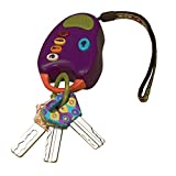 B. toys – FunKeys Toy – Funky Toy Keys for Toddlers and Babies – Toy Car Keys and Purple Remote with Light and Sounds – Non-Toxic