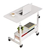 Computer Desk Home Office Desks, Adjustable Laptop Desk for Small Spaces, Portable Work Writing Study Desk Table, Modern Pc Desk with Storage for Bedroom, Desktop Size 31.5x15.7 inch