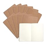 Blue Summit Supplies Travel Journals, Bulk 12 Pack Journal Set with Dotted Grid Paper, Lightweight Journal with Kraft Paper Covers, 8.25” x 5.5” (21cm x 14cm), 60 Pages, Set of 12