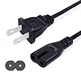 UL Listed 8ft TV Power Cord for Samsung UN40H5201AF UN40H5203AF LG TCL Roku 55S405 55FS4610R Sony Hisense Haier Insignia Sharp Toshiba JVC Hisense 2 Prong IEC C7 TV AC Cable Replacement
