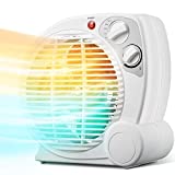 Aikoper Space Heaters for Indoor Use, 1s Fast Heating Electric Heater with 3 Heating Settings, Fan Mode and Adjustable Thermostat, Auto Safety Shut-Off System, Quiet and Portable for Office Bedroom Use