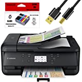 Canon Wireless Pixma Inkjet All-in-one Printer with Scanner, Copier, Mobile Printing, Airprint and Google Cloud + Bonus Set of Ink and Printer Cable