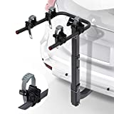 2-Bike Bicycle Hitch Mount Carrier Rack - Heavy Duty Bicycle Carrier Fit Most Sedans, Hatchbacks, Minivans, SUV (2 Inch Receiver)
