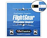FlightGear Flight Simulator 2022 X Flight Sim Plane & Helicopter Professional Simulator USB Including 600 Aircraft & 20,000 Real World Airports Compatible with Microsoft Windows 11 10 8.1 8 7 Vista PC