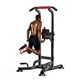 JEMPET Dip Stand Power Tower-Pull Up Home Gym Height Adjustable Multi-Function Fitness Strength Training Equipment Exercise Workout Station
