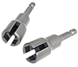 PANOVO (2pc) Power Wing Nut Driver Set,Slot Wing nuts Drill Bit Socket Wrenches Tools Set,1/4' Hex Shank Drills Bits for Panel Nuts screws eye hook bolt
