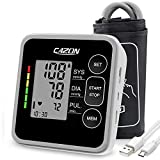 CAZON Blood Pressure Monitor - Upper Arm Blood Pressure Machine & Pulse Rate Monitoring Meter Home Use BP Cuff with 2x120 Memory, Wide-Range Cuff 8.7'-15.7' (Black)