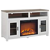 Ameriwood Home Carver Electric Fireplace TV Stand for TVs up to 60' Wide, White
