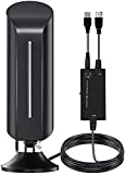 400 Miles Long Range IPX8 Waterproof Outdoor/Indoor HD Digital TV Antenna, HDTV Antenna with Amplifier Signal Booster,32.8ft Coaxial Cable,Support 4K 1080P VHF UHF TV Channels,Works with All TVs