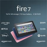 Fire 7 tablet, 7” display, 16 GB, 10 hours battery life, light and portable for entertainment at home or on-the-go, (2022 release), Denim