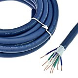 Conext Link MSC918-20 20 Feet 9 Conductors Blue Speed Wire Primary Wire Speaker Cable 18 AWG Gauge GA 100% OFC Copper Stranded Trailer