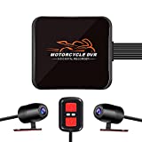 VSYSTO WiFi Motorcycle Dash Cam, 2 Channels Lens Night Vision Front & Rear HD 1080P Camera, G-Sensor Loop Recording (Black-D6L)