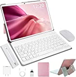 AOYODKG Tablet with Keyboard 10.1 Inch Android 10.0 Pie, 4GB RAM + 64GB ROM, Quad Core, Google GMS Certified, IPS HD Display, 8MP Dual Camera 8000mAh, WiFi (Rose Gold)