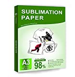 ColorSub Sublimation Paper 11x17 inches A3 Size 110 Sheets Work with any Inkjet Printer with Sublimation Ink for DIY Light Polyester T shirt Mug Cup Bottle