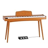 HEXANT 88- Key Digital Keyboard Piano, Wooden Electric Hammer Weighted Full Size Keyboard Piano, with 3-Pedal, MIDI Connection, Multi-Functional Keyboard and Stand
