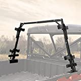 kemimoto UTV Sporting Clays Gun Holders, Universal 4 Gun Bed Rack with Rubber Snubbers Compatible With Polaris Ranger General Can Am Defender Pioneer Golf Cart