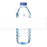 Mr-Label 8.11'×2' Waterproof Matte White Water Bottle Labels – for Inkjet/Laser Printer – Self-Adhesive Wraparound - for Wedding|Baby Shower|Corporate Event (10 Sheets Total 50 Labels)