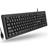 X9 Performance Wired Keyboard - USB Computer Keyboard Wired, Coated with Silver Zinc Zeolite - USB Keyboard for Laptop with 5FT Cable - Wired Computer Keyboard for PC | Chromebook - Perfect for Office