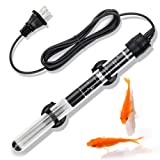 AQQA Fish Tank Heater 200W Submersible Aquarium Heater 30-40 Gallon Aquarium Betta Heater with Suction Cups Thermostat Heaters for Marine Aquarium & Freshwater （200W）