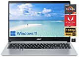 2022 Premium Acer Aspire 5 Slim Laptop, 15.6' FHD IPS, Quad-Core AMD Ryzen 3 3350U Processor(Upto 3.5GHz), 8GB DDR4 RAM, 128GB SSD,WiFi 6,Backlit KB, Fingerprint Reader,Windows 11 S+HubxcelAccessories