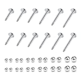 SEULEME 18G Surgical Steel Tragus Cartilage Helix Earrings Studs Replacement Balls Short Lip Rings 4-12mm Conch Piercing Jewelry