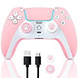 BRHE PS4 Controller Wireless Dualshocked 4 Game Controller Compatible with Playstation 4/Pro/Slim/PC Replacement Remote Gamepad Gaming Accessories Joystick Touch Pad Built-in Speaker with Type-C Cable