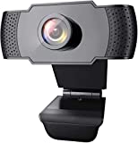1080P Webcam with Microphone, Wansview USB 2.0 Desktop Laptop Computer Web Camera with Auto Light Correction, Plug and Play, for Video Streaming, Conference, Game,Study