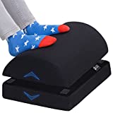 Foot Rest for Under Desk at Work – Adjustable Foam Footrest for Office & Home – Ergonomic Foot Stool for Gaming & Computer Chair – Cushion for Back & Leg Pain Relief - Black Mesh