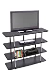 Convenience Concepts Designs2Go XL Highboy 4 Tier TV Stand Home_Furniture_and_Decor, Black