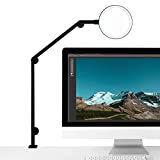 Lume Cube Edge LED Desk Light | Remote Work Swing Arm Desk Lamp with Clamp | Video Conferencing lighting, Zoom Webcam, Task Light, Drafting Light, Table Lamp | Adjustable Brightness, Color Temperature