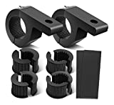 Nilight - 90027B 2PCS LED Light Bar Horizontal Bar Clamp Mounting Kit Fit on 0.75' 1' 1.25' Bull Bars Roof Racks Roll Cages for ATV UTV and Trucks, 2 Years Warranty