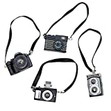 Bbiamsleep 4 Pcs Digital Camera Products Package 1:4 Scale Miniature SLR Camera Mini Camera Ornament Vintage Camera Model Digital SLR Camera Mini Decoration Accessories Photography Props