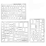 Sooez Architectural Templates, House Plan Template, Interior Design Template, Furniture Template, Drawing Template Kit, Drafting Tools and Supplies, Template Architecture Kit, 1/4 Scale