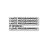 I Love Programming Sticker Geek Stickers - Laptop Stickers - 2' Vinyl Decal - Laptop, Phone, Tablet Vinyl Decal Sticker S1120