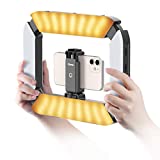 Smartphone Video Rig ULANZI U200 Camera Video Rig Phone Video Stabilizer LED Ring Light Selfie Light for Smartphone, Camera, Gopro, YouTube,Vlogging, Filmmaking, Makeup