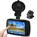 Z-Edge Dual Dash Cam 4.0' Touch Screen Front and Rear Dash Cam FHD 1080P with Night Mode, 32GB Card Included,155 Degree Wide Angle, WDR, G-Sensor, Loop Recording, Support 256GB Max