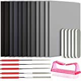 23 Pieces Resin Casting Tools Set, YGDZ Epoxy Resin Polishing and Sanding Kit, Including 12 Large Sand Papers, 5 Polishing Blocks, 5 Shapes Files, 1 Brush for Resin Supplies Jewelry Making Tools