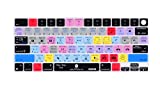 XSKN Premiere Pro Function Shortcuts Hotkeys US Version Silicone Keyboard Cover Skin for 2021 MacBook Pro M1 Pro / M1 MAX Chip 14.2 inch with Touch ID A2442 16.2 inch with Touch ID A2485 (SHK-400)