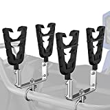 kemimoto Double Gun Mounts for ATVs, Double Bow Rack Tools Holders with Rubber Snubbers