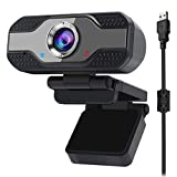 GreenYellow Webcam for PC, USB Camera with Microphone Plug Play Built-in Mic Full Ultra HD 1080P Web Camera Video Cam Video Calling Conferencing Streaming for Desktop/Computer/Mac/Laptop/MacBook