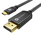 USB C to DisplayPort Cable (4K 60Hz, 2K 144 / 165Hz), WARRKY [Aluminum Case, Nylon Cable] Thunderbolt 3/4 to Display Port Cord Compatible with MacBook Pro/Air, iPad Pro/Air, iMac, Surface, Galaxy