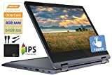 2022 Newest Lenovo X360 Chromebook Spin 2-in-1 Convertible Laptop Student Business, MediaTek MT8183 8-Core Processor, 11.6' HD Touch IPS, 4GB RAM, 64GB eMMC,Wi-Fi 5,Bluetooth, Chrome OS +MarxsolCables
