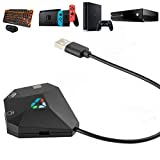 Wired Keyboard and Mouse Adapter for Nintendo Switch/PS4/PS3/Xbox One/Xbox 360 Host Series & for Nintendo Switch Console, Mouse and Keyboard Converter Support Custom Mapping & Reset Button Function