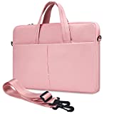 15.6 Inch Laptop Sleeve Case Computer Shoulder Bag for 15.6' Acer Aspire 5, Predator, Inspiron, ASUS ZenBook VivoBook 15, HP Pavilion/Envy, Lenovo IdeaPad 330 ThinkPad Chromebook, Pink