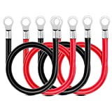 Battery Cable LDOPTO 6 Gauge wire 20 Inches Battery Cables with terminals Automotive Replacement Connectors, Red + Black Jumper Cables for Car Motorcycle Marine Battery RV Battery Cables, 2 assembly