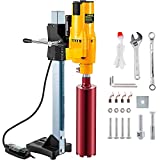 Happybuy 8 Inch/205MM Diamond Core Drilling Machine 3980W Diamond Core Drill Rig with Stand and Drill Bits,Wet Dry Core Drill Rig for Diamond Concrete Drilling Boring (Drill Bit Diameter: 4.25'/108MM)