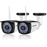 5MP Outdoor Security Cameras, SV3C WiFi IP Camera with Human Motion Detection, HTML5 Browsers Viewing, Two-Way Audio, SD Card Recording, IP66 Weatherproof Home Camera for Outside Indoor -2 Cameras