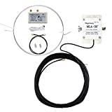 MLA-30+ Loop Antenna, 100kHz-30MHz Active Receiving Antenna, Rainproof Loop Antenna for HA SDR Short Medium Wave Radio, with 10m Feeder,Built-in Low Noise Amplifier,for Rooftop,Balcony