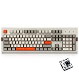 NACODEX AK510 Retro RGB Mechanical Keyboard 104 Keys Anti-Ghosting - PBT SA Spherical Keycap - Customizable RGB Backlit - Programmable Macro Function (RGB Black Switches)